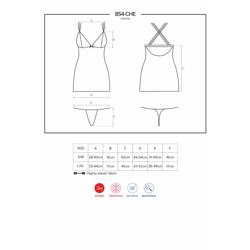 Mesh and Lace Chemise And Thong