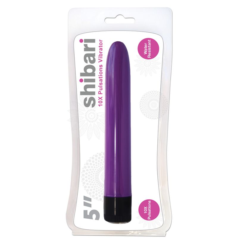 Shibari 10X Pulsations Vibrator 5in Purple