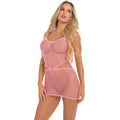 Roll Up Net Mini Dress