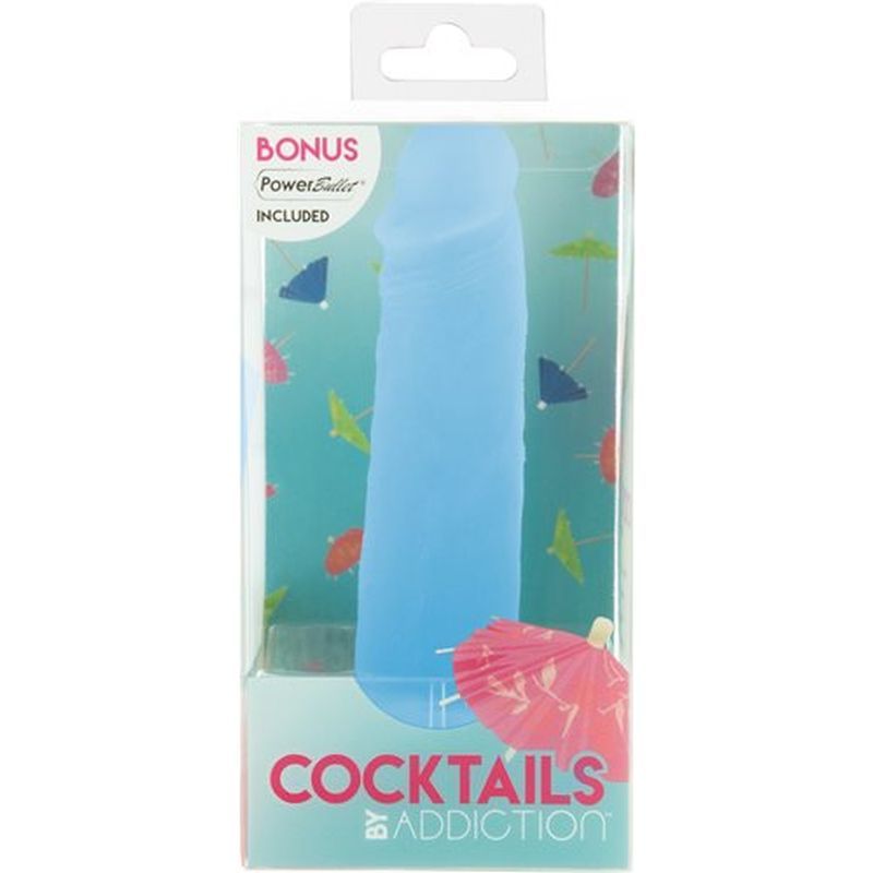 Cocktails Silicone Dildo Blue Lagoon 5.5in
