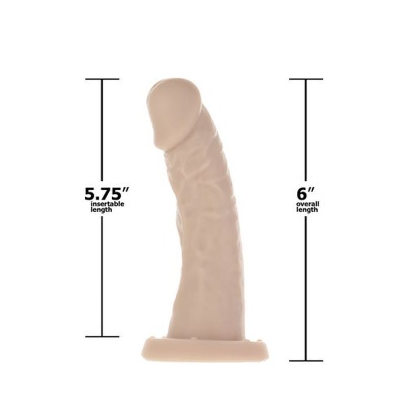 Edward 6in Silicone Dong Beige