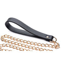 Leashed Lover Black/Gold Chain Leash