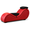 Kama Sutra Mebon Chaise Love Lounge Red w Black Pillows