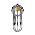 Silver Metal Birdcage Cock Cage