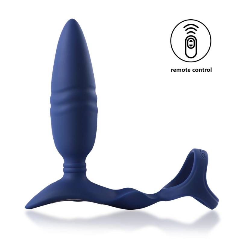 Ring n Rear Dual Thrusting Anal Probe with Cockring and Remote