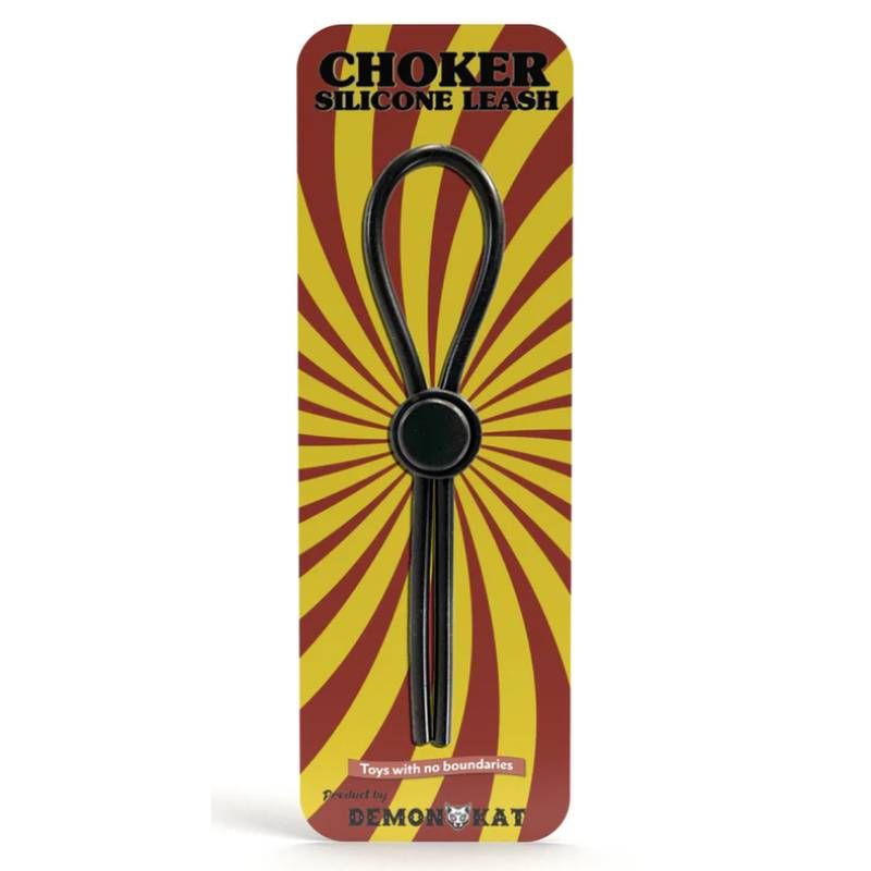 Silicone Choker Leash Black