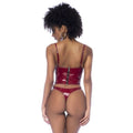 Wet Look Vinyl 2 Pc Set Gloss Wine