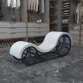 Kama Sutra Mebon Chaise Love Lounge White with Metal Frame and LED
