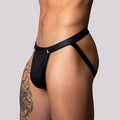 Male Power Snap Off Pouch Jock Black