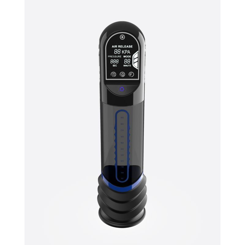 ISP90 Curve Infrared Automatic LCD Penis Pump Blue