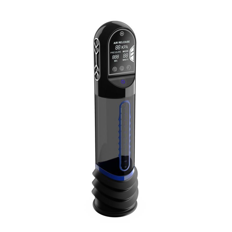 ISP90 Curve Infrared Automatic LCD Penis Pump Blue