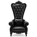 Domina Throne Chair Black Frame Black Cushion