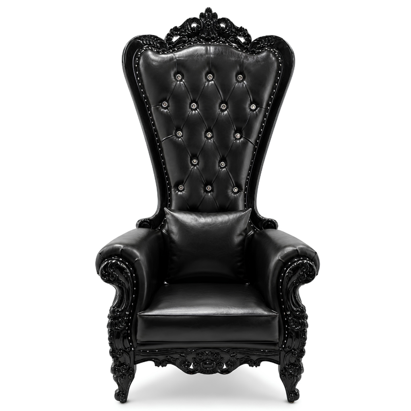 Domina Throne Chair Black Frame Black Cushion