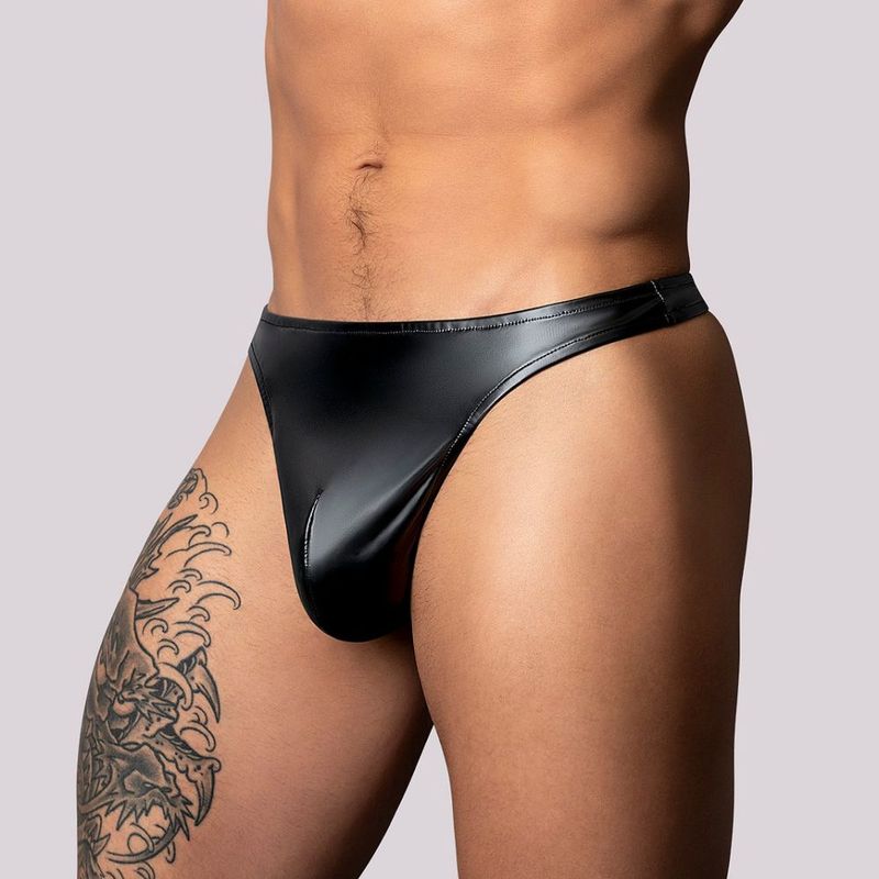Male Power Liquid Onyx 2.0 Wet Look Thong